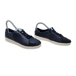 Cole Haan Sneakers 6.5B Womens Navy Blue Leather Suede Grand Crosscourt Preppy